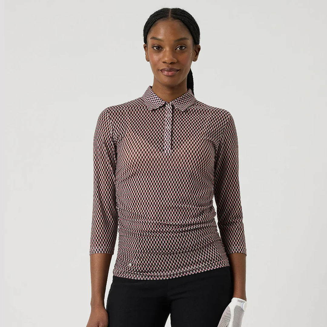 Daily Sports Breeze Abstract Wave 3/4 Sleeve Polo [2026]
