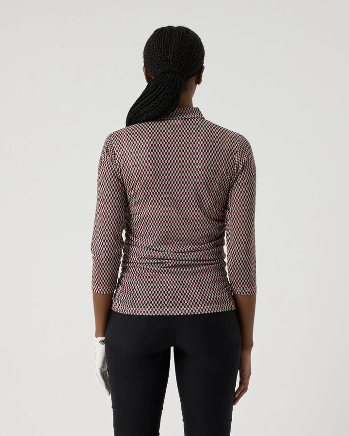 Daily Sports Breeze Abstract Wave 3/4 Sleeve Polo [2026]