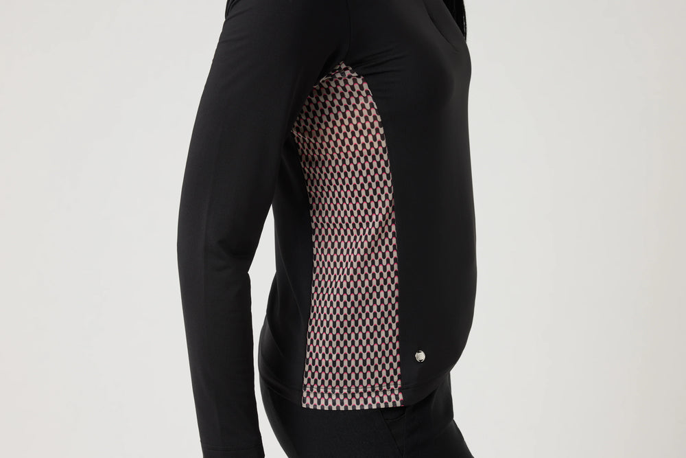 Daily Sports Breeze Black Long Sleeve Half Neck Mock [2026]