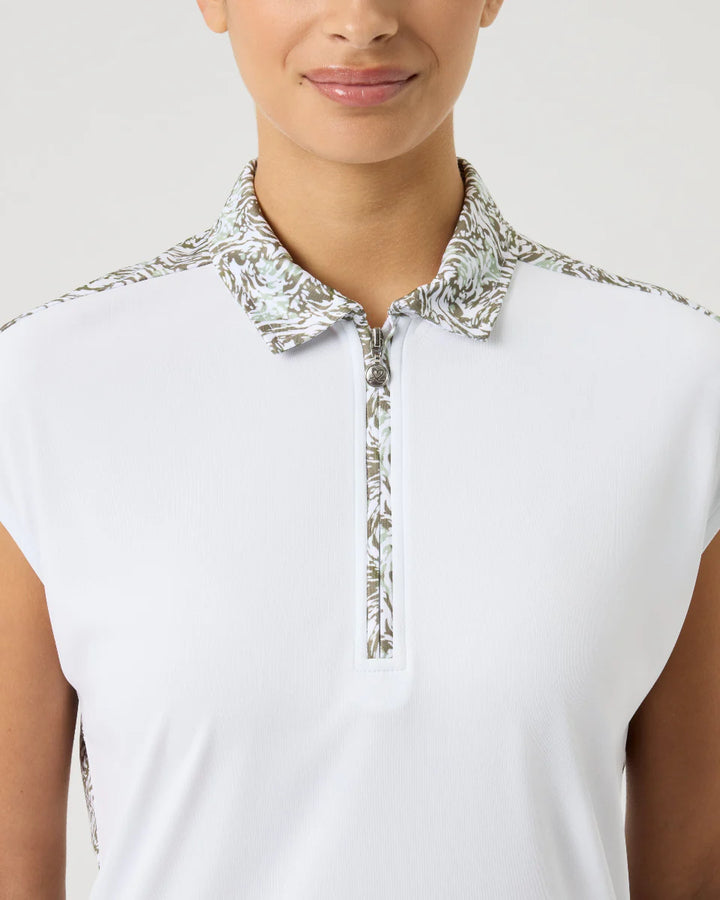 Daily Sports Abstract Swirl Cap Sleeve Polo [SS26]