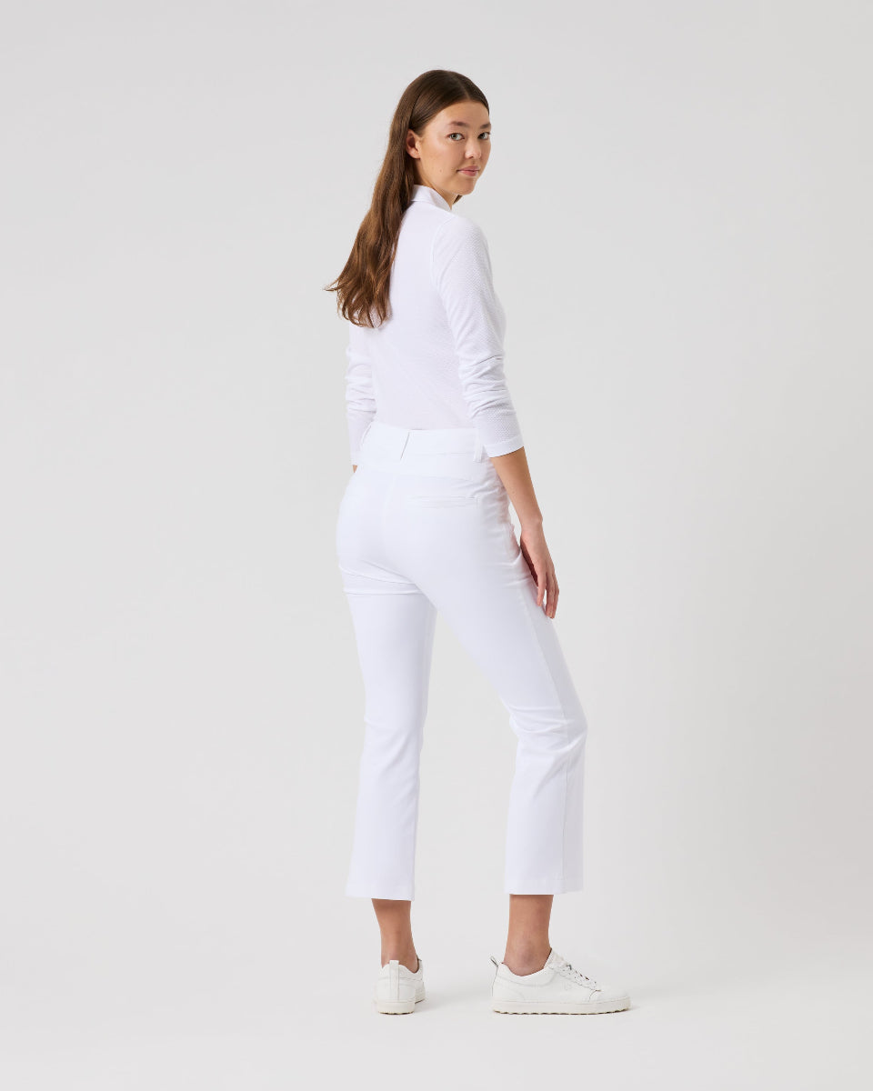 Daily Sports Flare Lyric White Ankle Pants