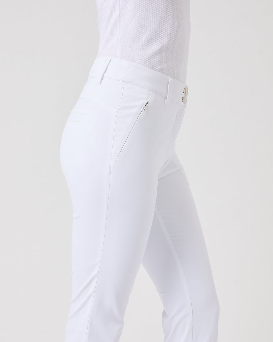 Daily Sports Flare Lyric White Ankle Pants