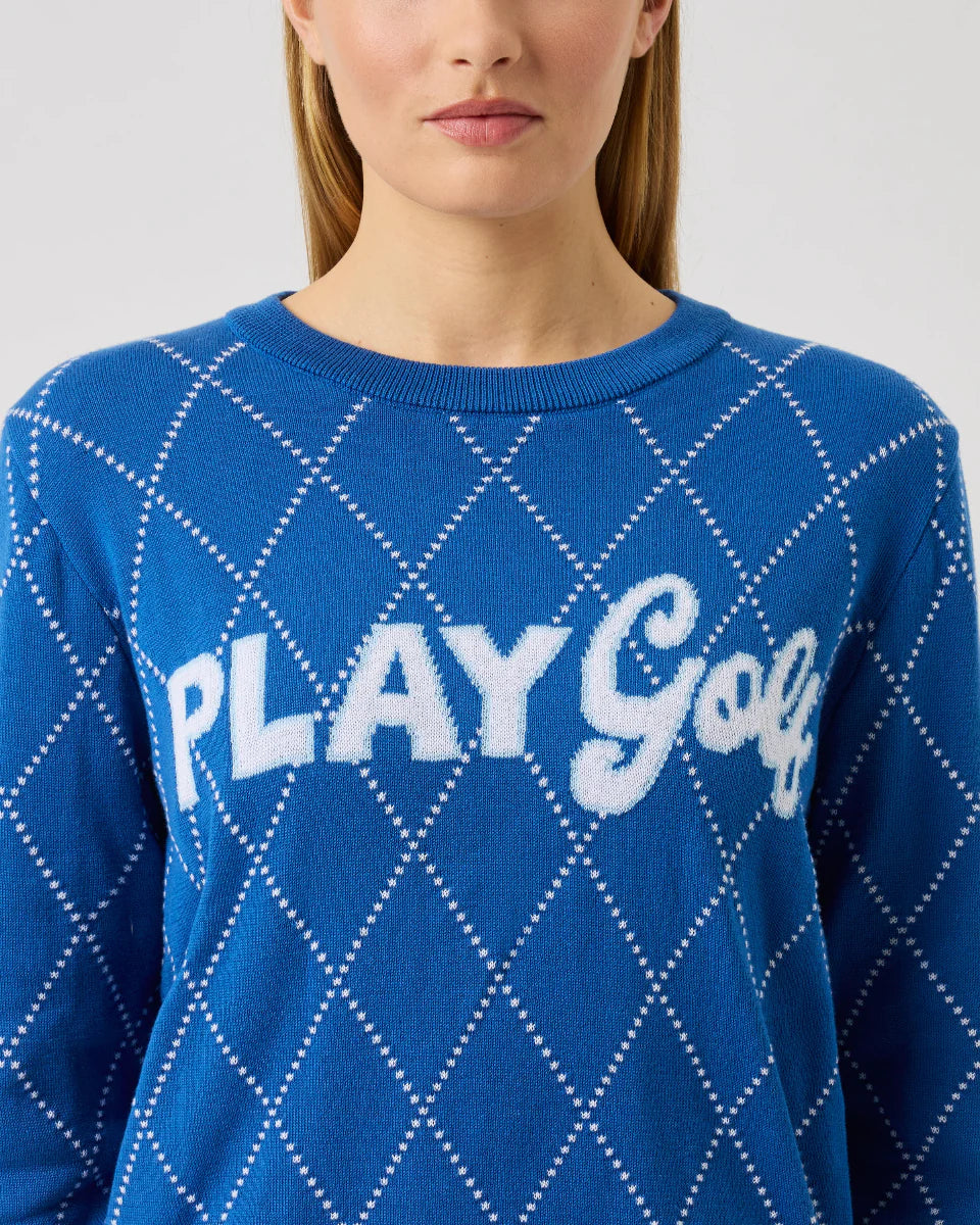 Daily Sports Play Mid-Blue Golf Sweater [SS26]