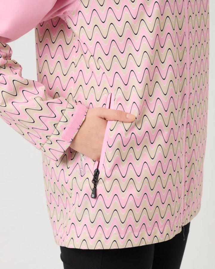 Daily Sports Faenza Geometric Wave Print Rain Jacket [2026]