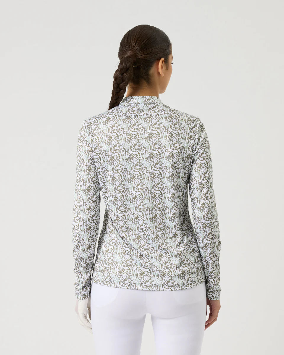 Daily Sports Abstract Swirl Long Sleeve Polo [SS26]