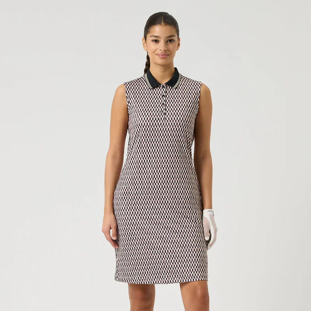 Daily Sports Geometric Abstract Wave Sleeveless Dress [2026]