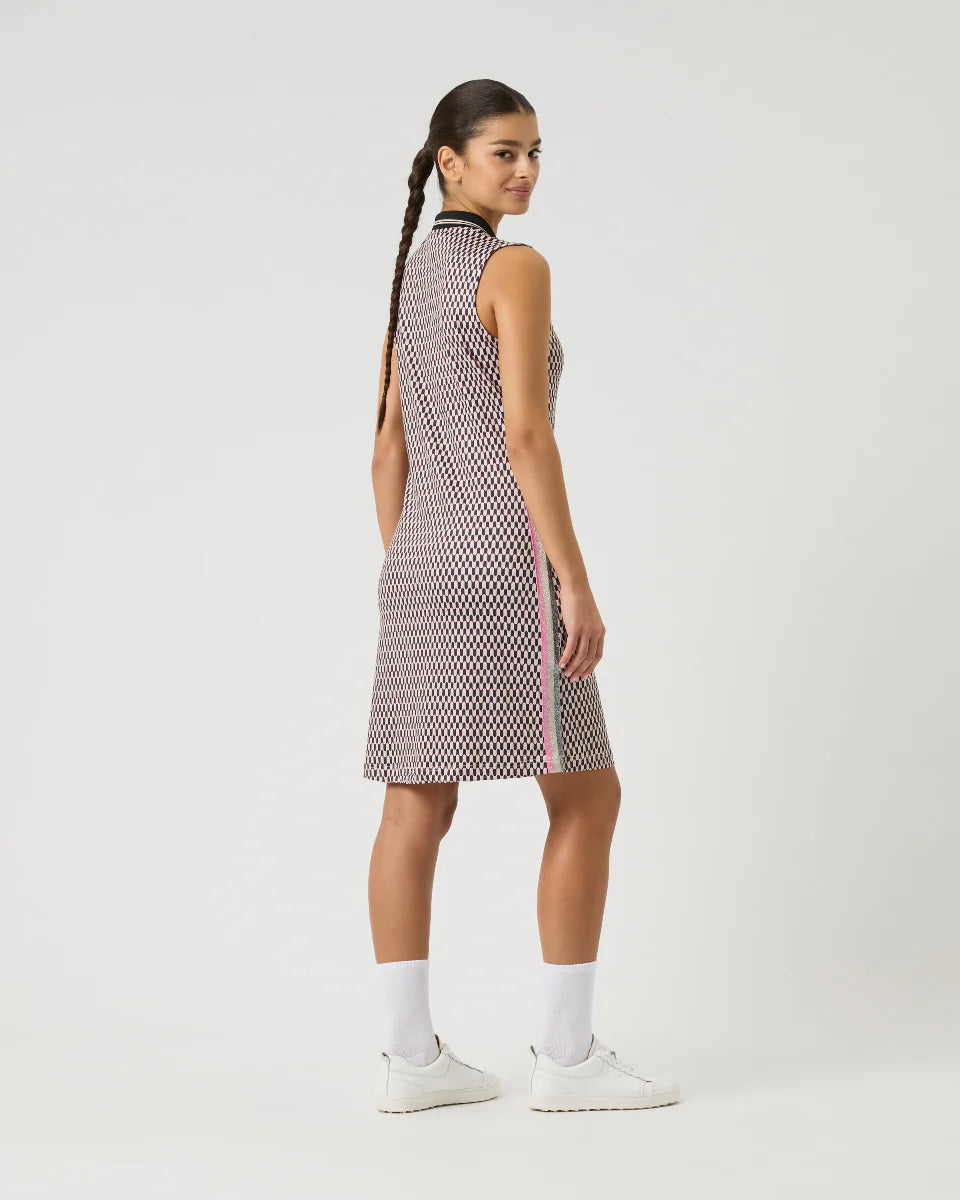 Daily Sports Geometric Abstract Wave Sleeveless Dress [2026]