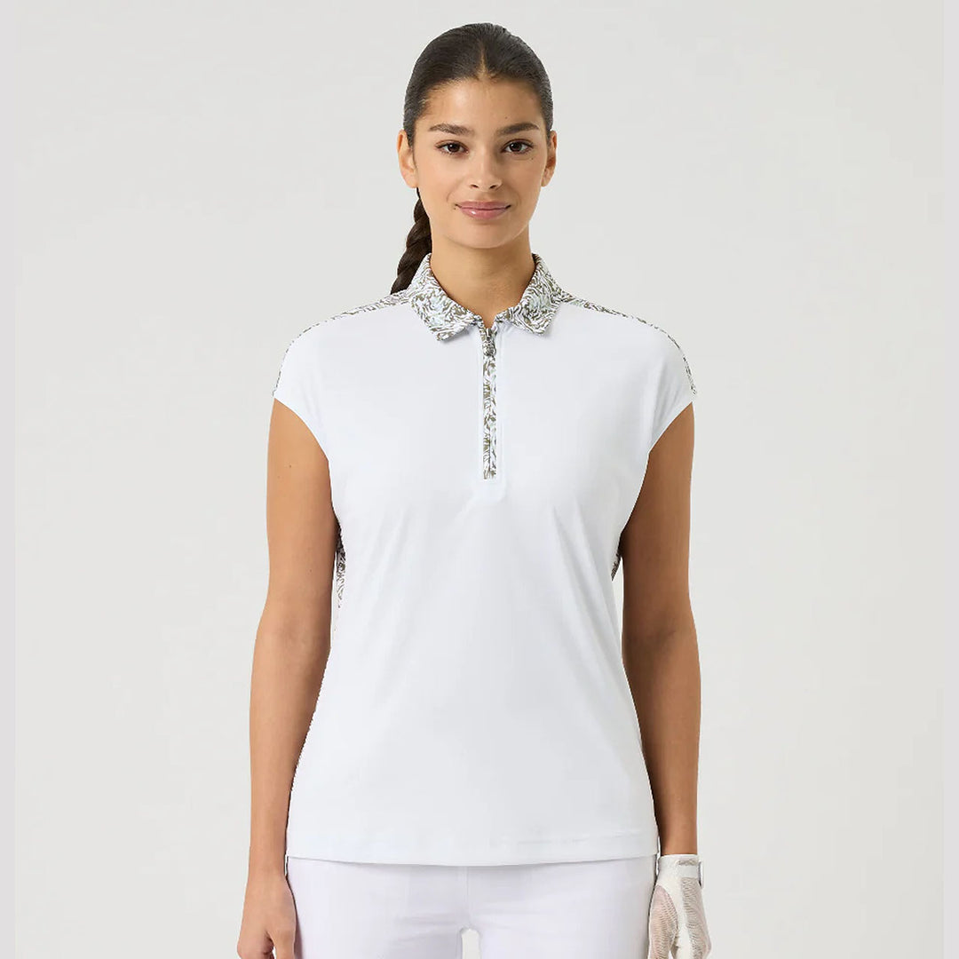 Daily Sports Abstract Swirl Cap Sleeve Polo [SS26]