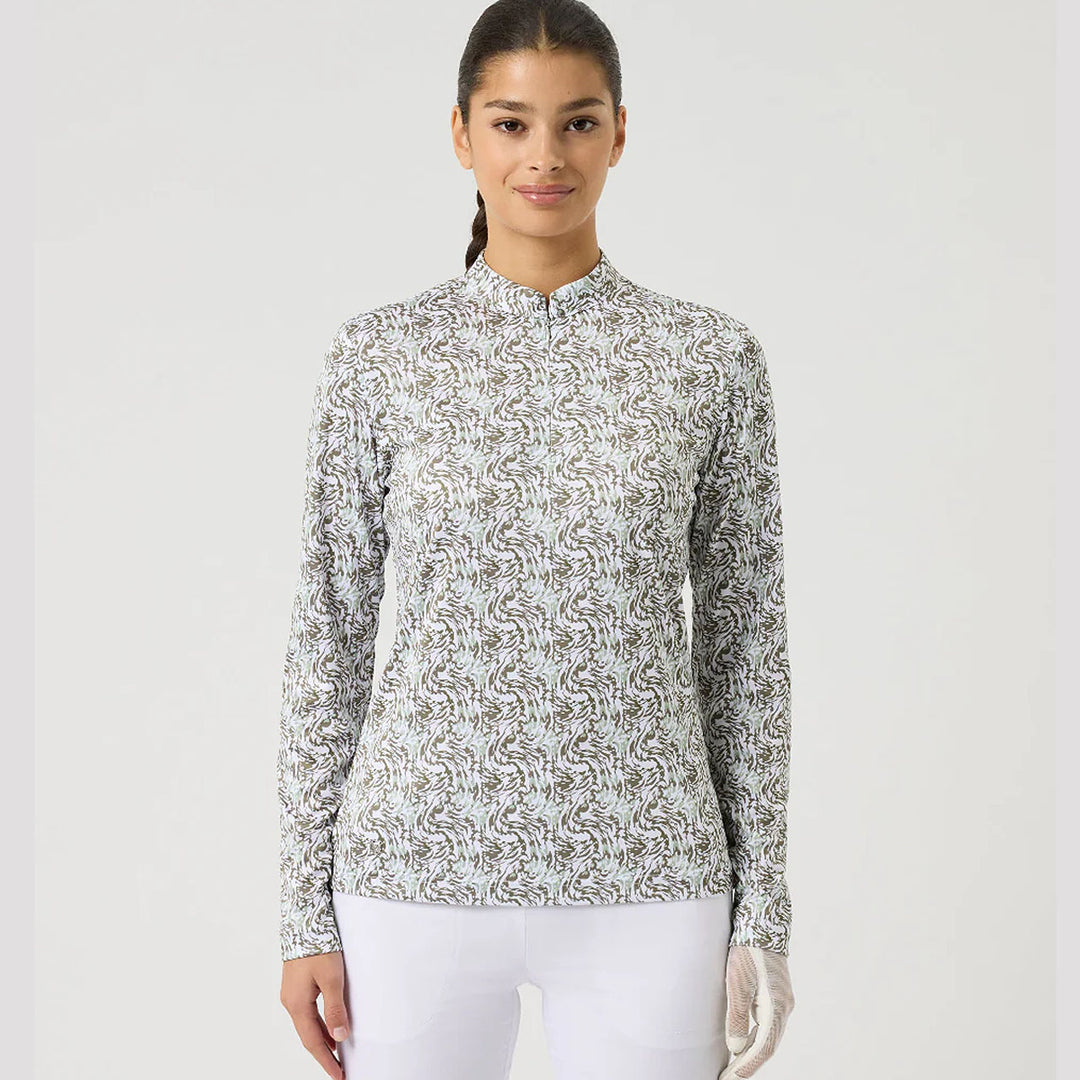 Daily Sports Abstract Swirl Long Sleeve Polo [SS26]