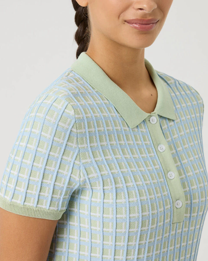 Daily Sports Muted Pistachio Knit Short Sleeve Polo [SS26]