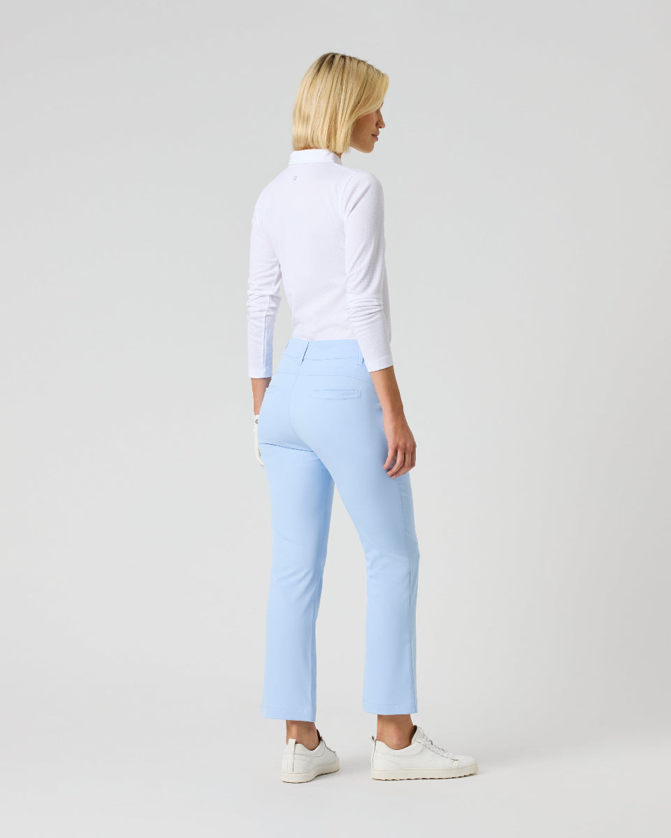 Daily Sports Flare Lyric Light Blue Ankle Pants