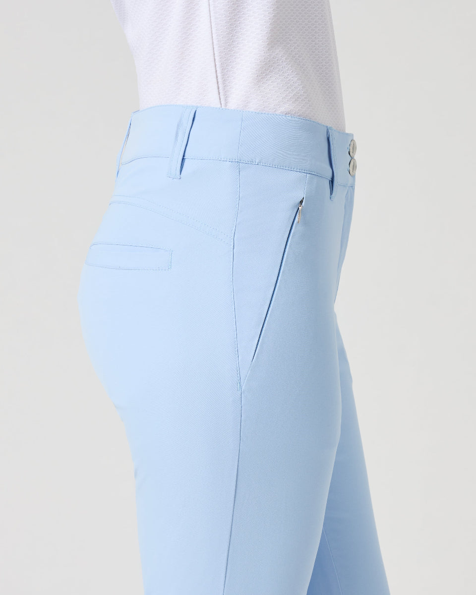Daily Sports Flare Lyric Light Blue Ankle Pants