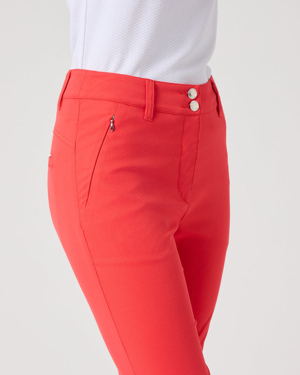 Daily Sports Flare Lyric Poppy Red Ankle Pants