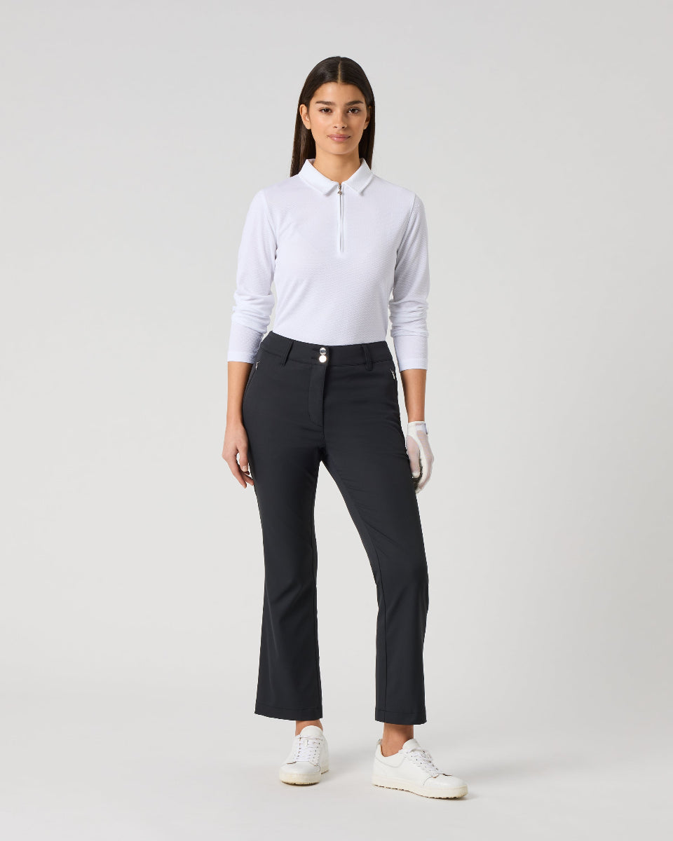 Daily Sports Flare Lyric Black Ankle Pants