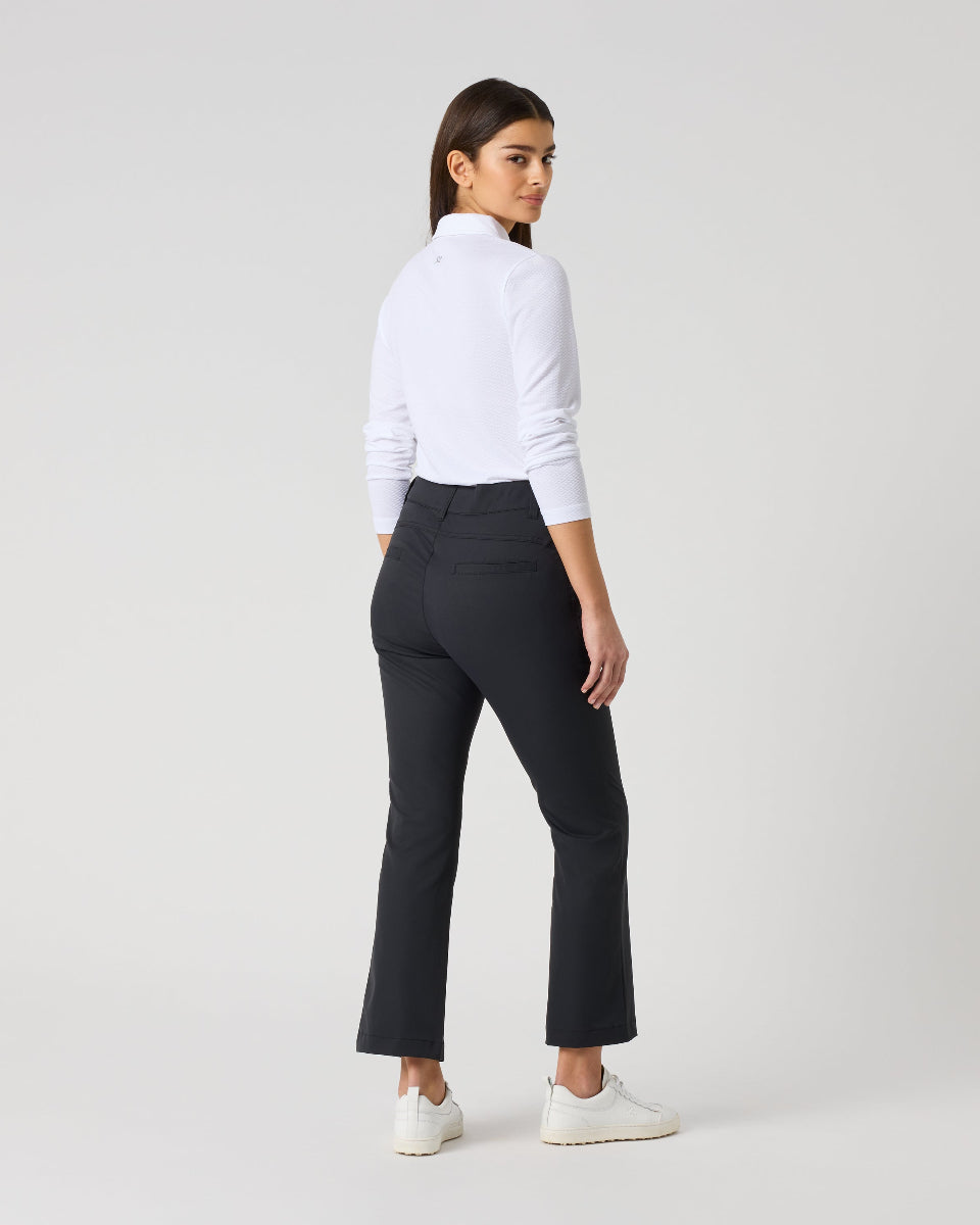 Daily Sports Flare Lyric Black Ankle Pants