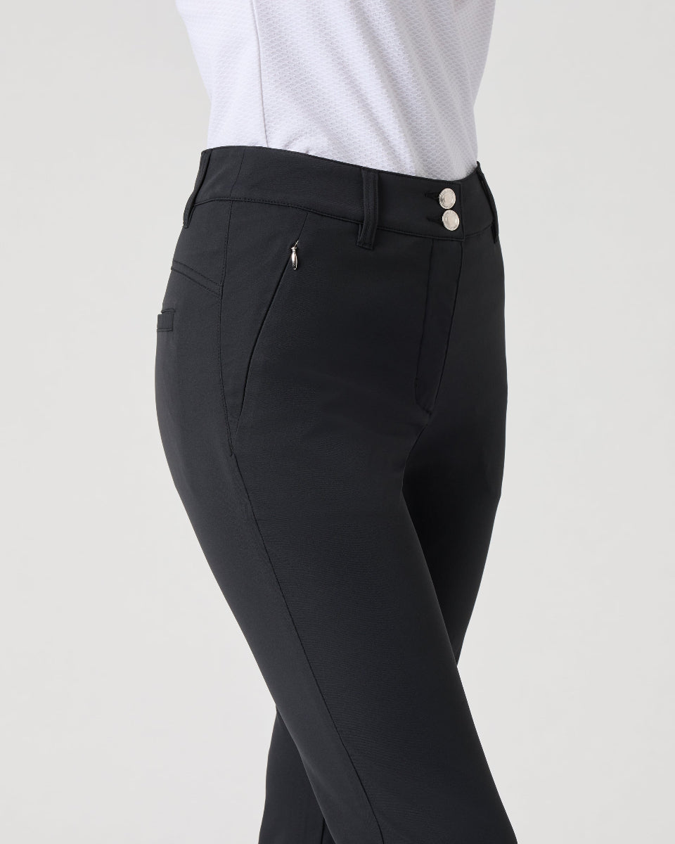 Daily Sports Flare Lyric Black Ankle Pants