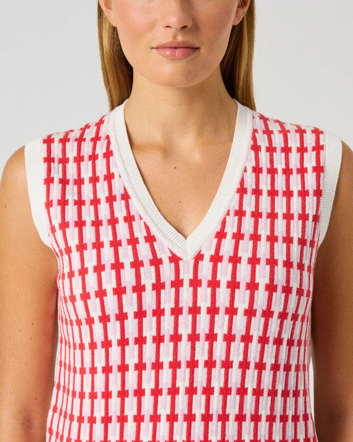 Daily Sports Sunny Geo Jacquard V-Neck Vest