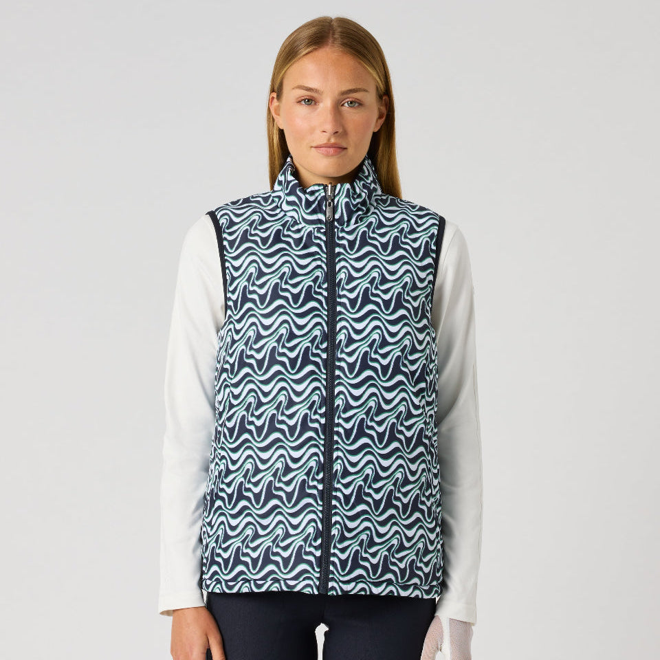 Daily Sports Reversible Dark Navy Flair Motion Padded Vest