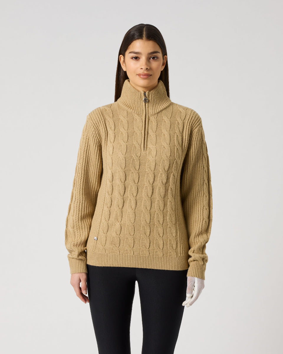 Daily Sports Cable Knit Unlined Pullover Sweater