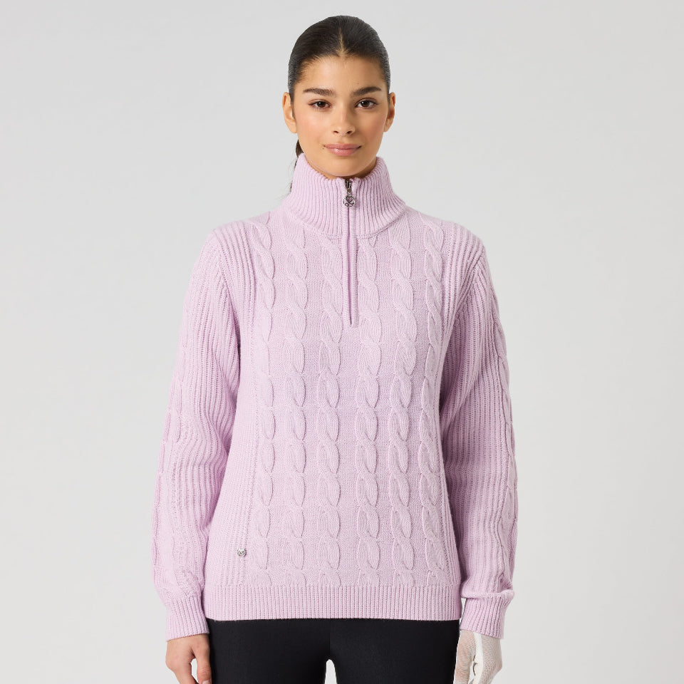 Daily Sports Cable Knit Unlined Pullover Sweater