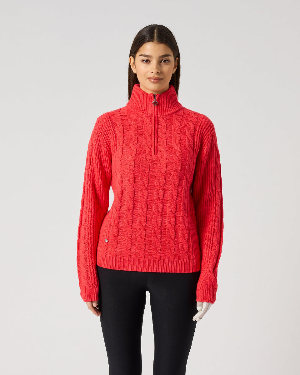 Daily Sports Cable Knit Unlined Pullover Sweater