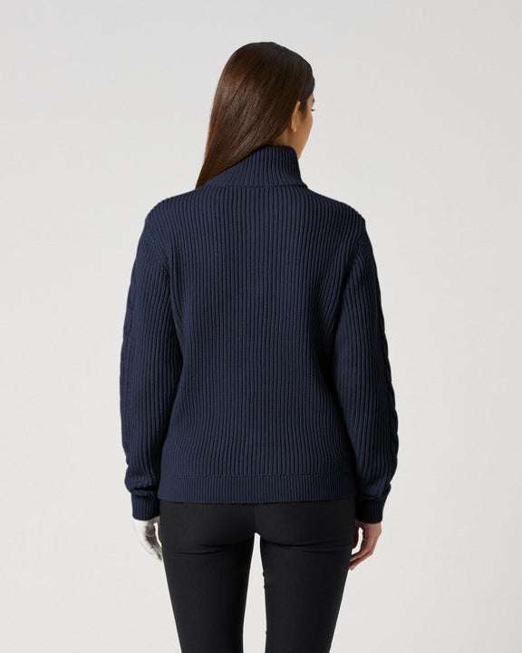 Daily Sports Dark Navy Cable Pullover Unlined