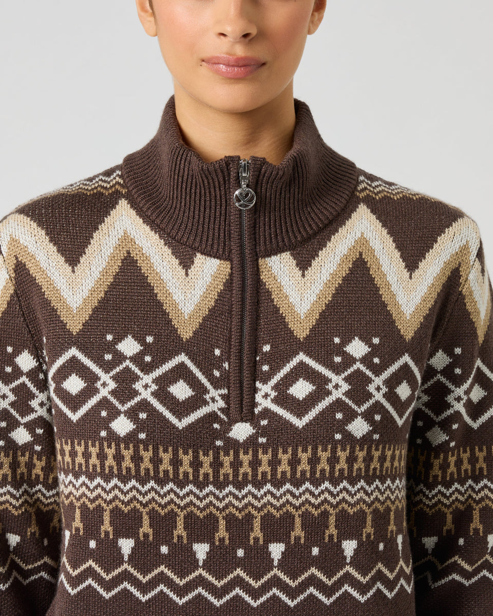 Daily Sports Jacquard Brownie Pullover Unlined