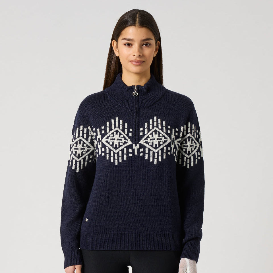 Daily Sports Jacquard Dark Navy Pullover Lined