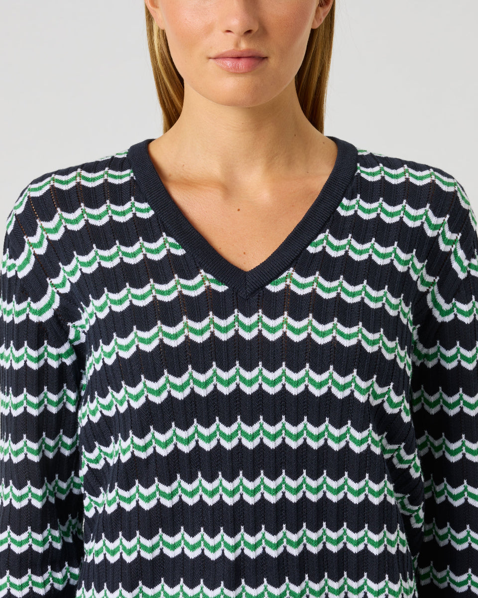 Daily Sports Wave Dark Navy Sweater