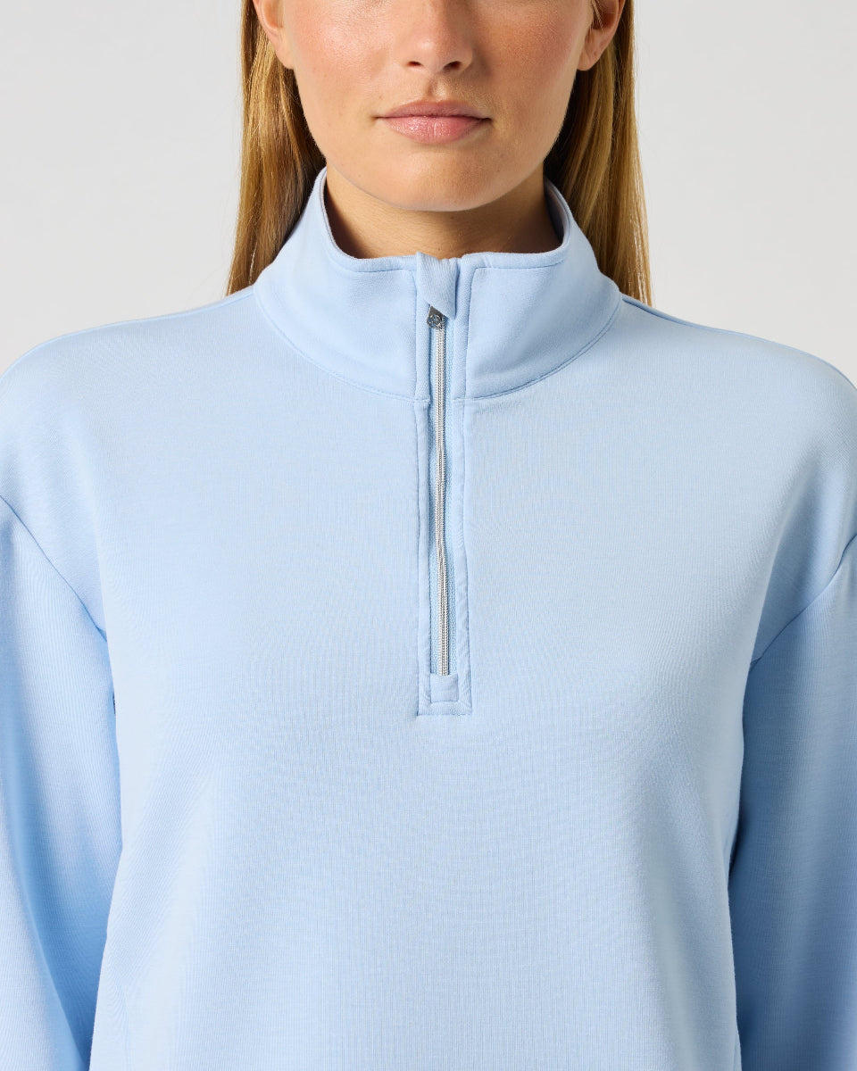 Daily Sports Relaxed Light Blue Mid-Layer Pullover