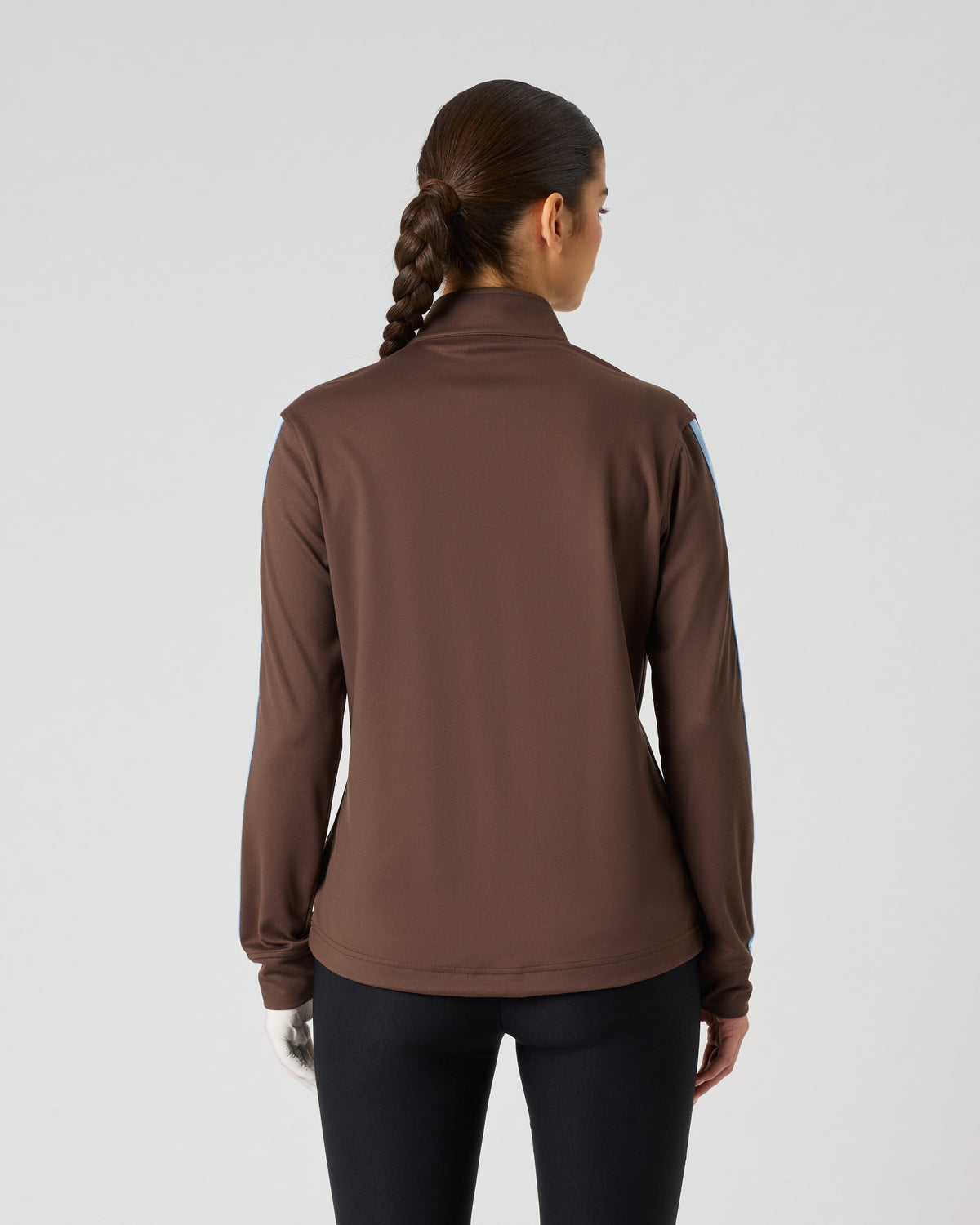 Daily Sports Peach Brownie Long Sleeve Half Neck Top