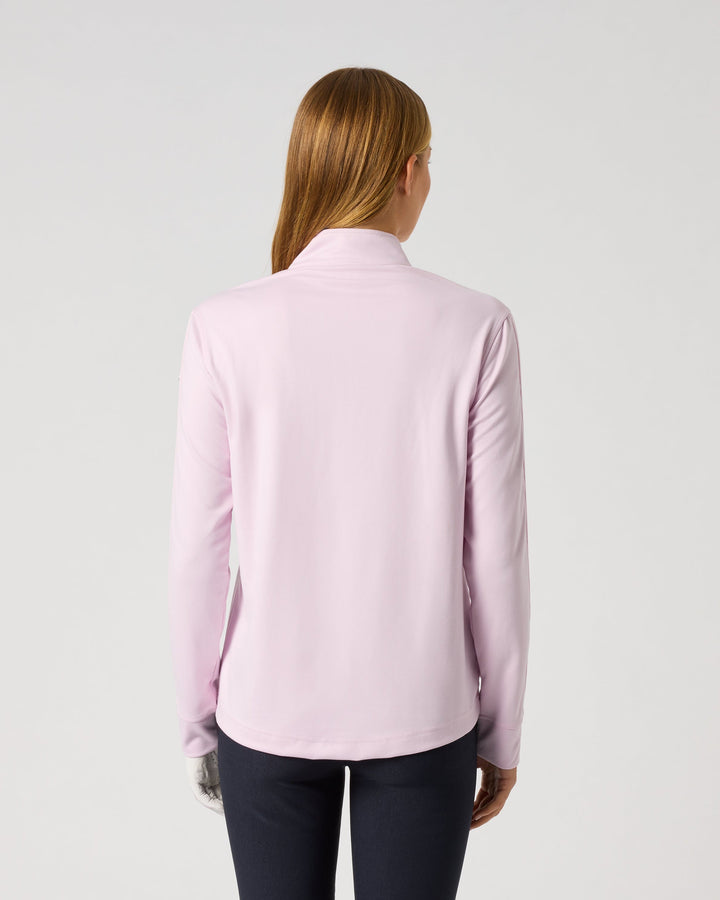 Daily Sports Peach Pink Long Sleeve Half Neck Top