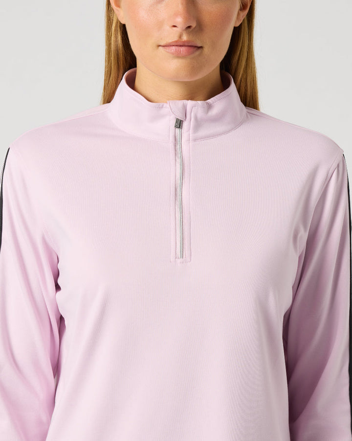 Daily Sports Peach Pink Long Sleeve Half Neck Top