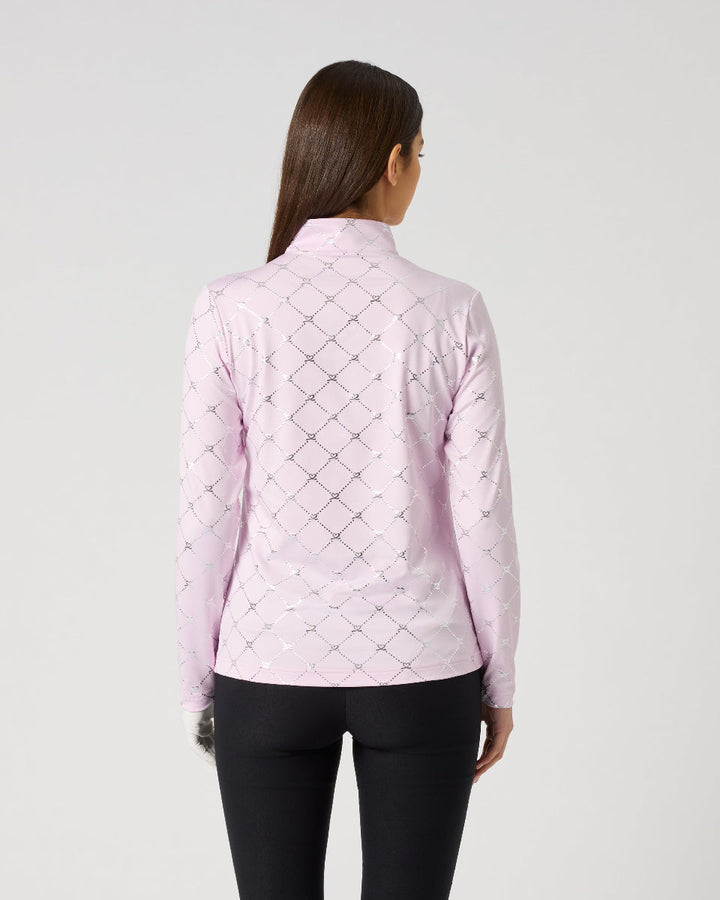 Daily Sports Foil Silver Logo Long Sleeve Mock