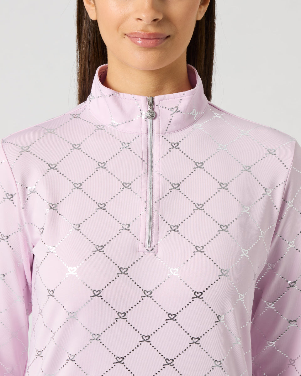Daily Sports Foil Silver Logo Long Sleeve Mock