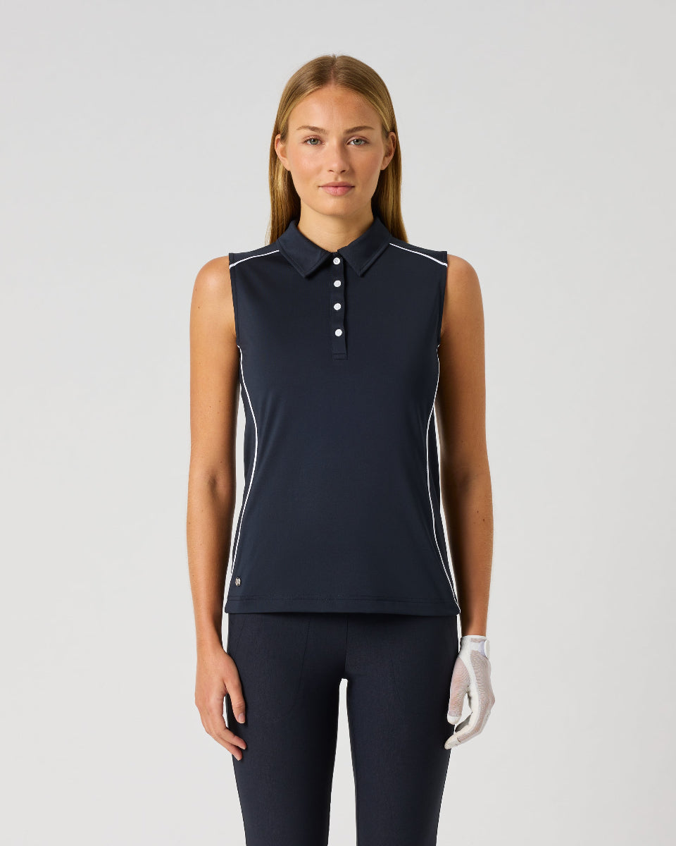 Daily Sports Piping Sleeveless Polo