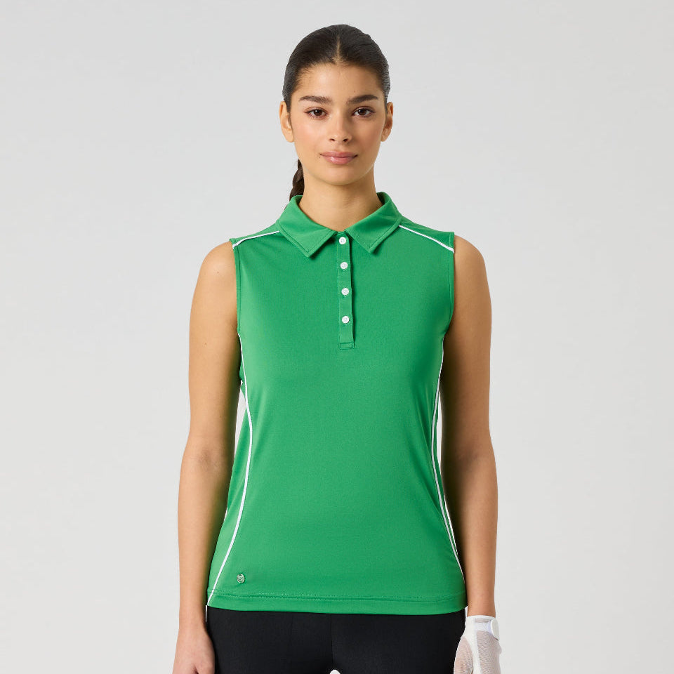 Daily Sports Piping Sleeveless Polo