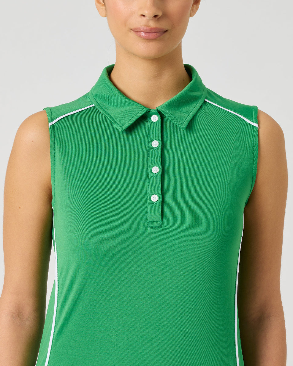 Daily Sports Piping Sleeveless Polo