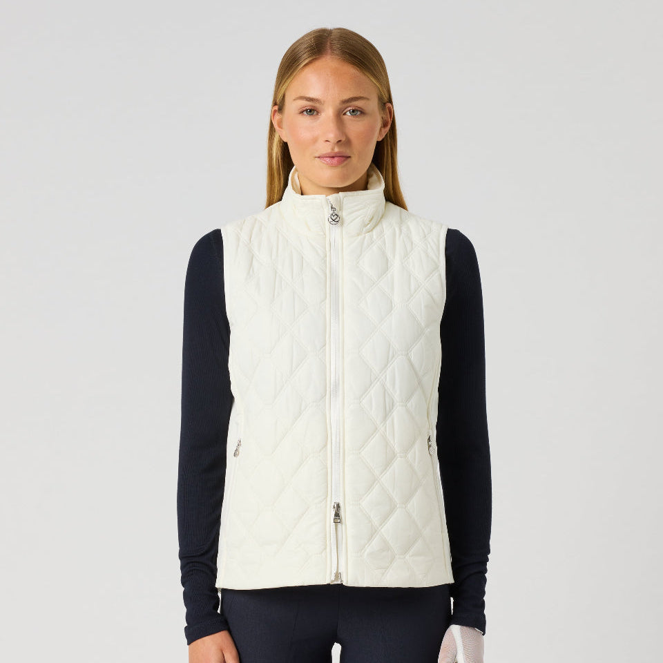 Daily Sports Quilt Ivory Padded Vest
