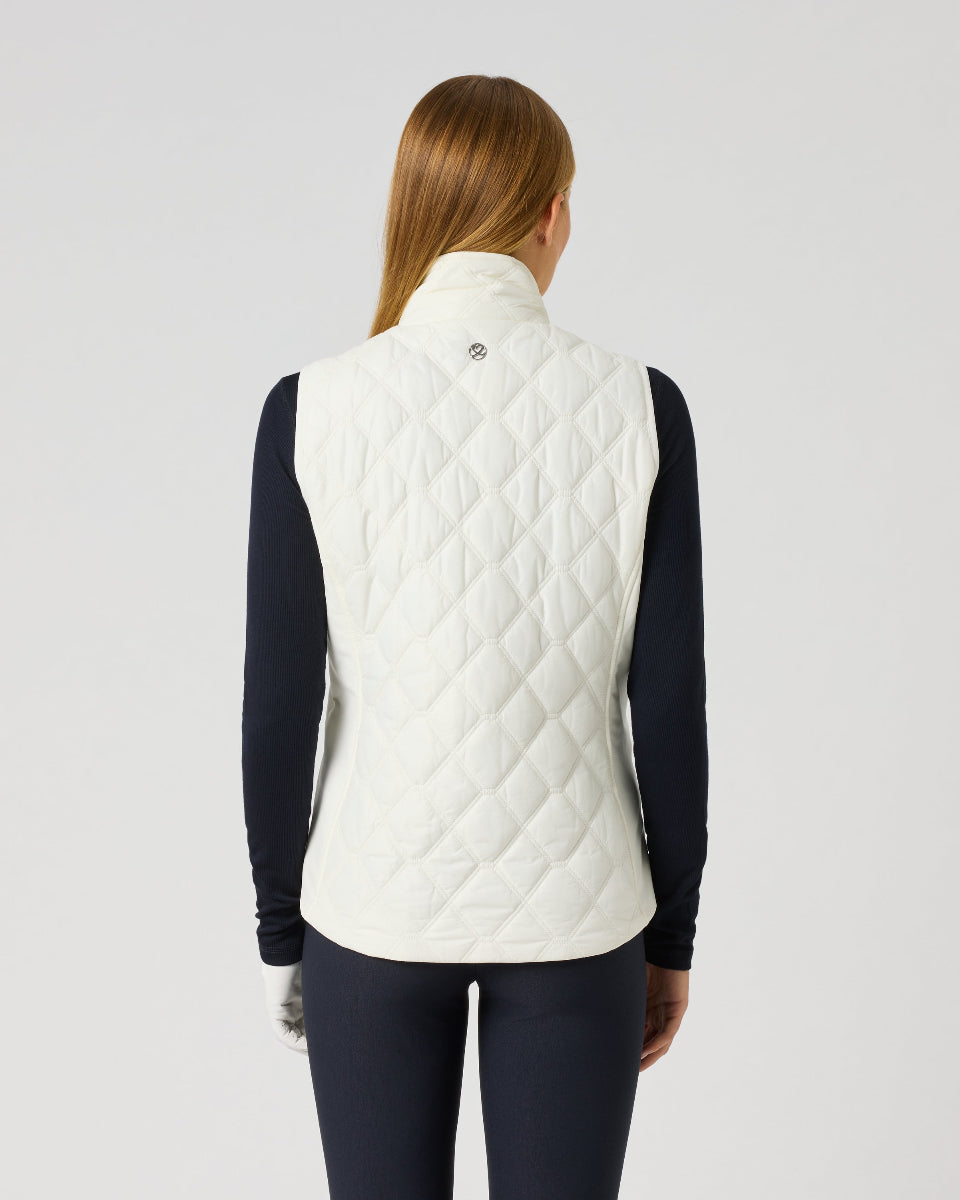 Daily Sports Quilt Ivory Padded Vest