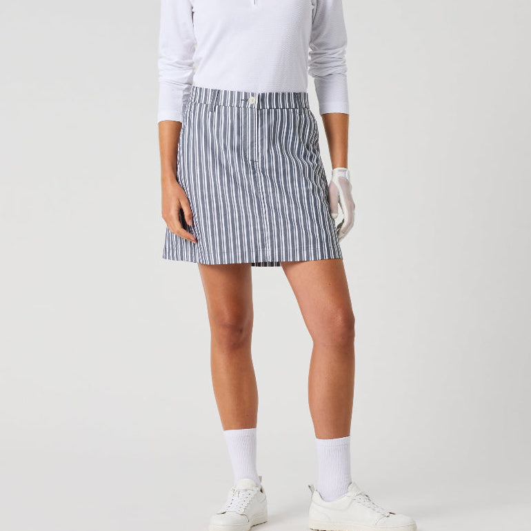 Daily Sports Stripe Dark Navy 20" Skort