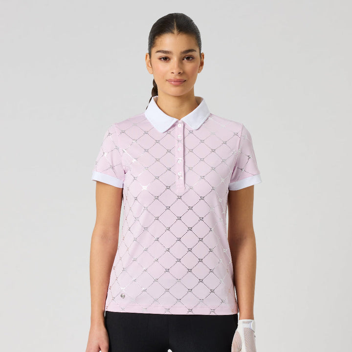 Daily Sports Foil Silver Logo Short Sleeve Polo