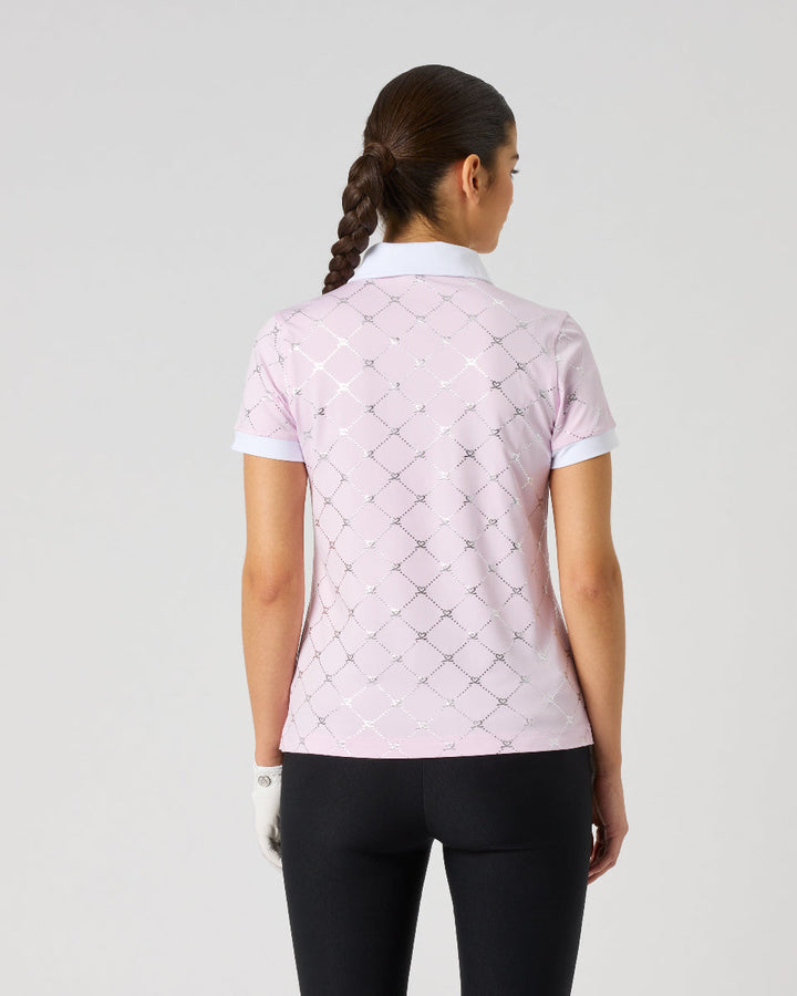 Daily Sports Foil Silver Logo Short Sleeve Polo