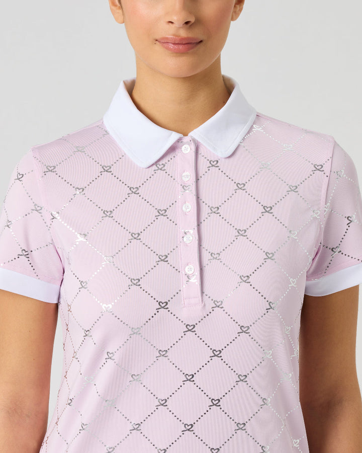 Daily Sports Foil Silver Logo Short Sleeve Polo