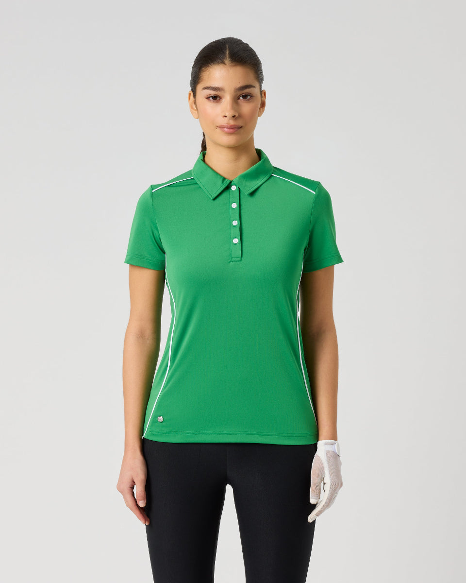 Daily Sports Leaf Piping Short Sleeve Polo