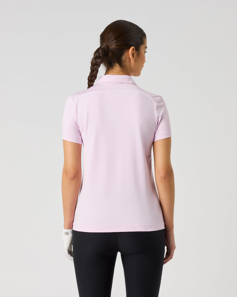 Daily Sports Piping Pink Short Sleeve Polo