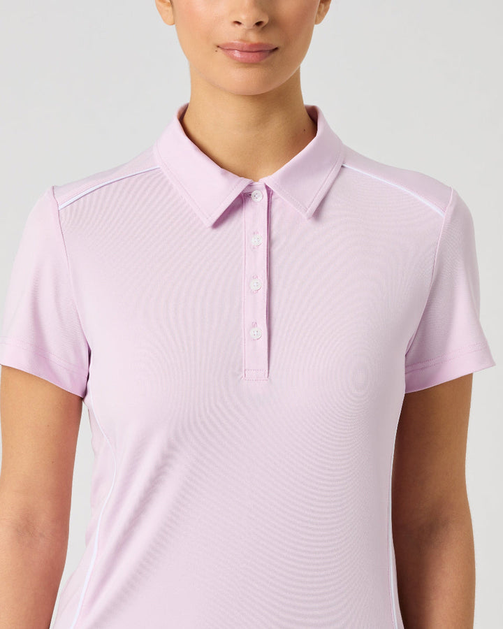 Daily Sports Piping Pink Short Sleeve Polo
