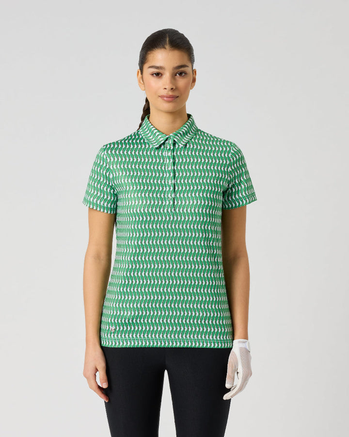 Daily Sports Banana Leaf Printed Air Sleeveless Polo