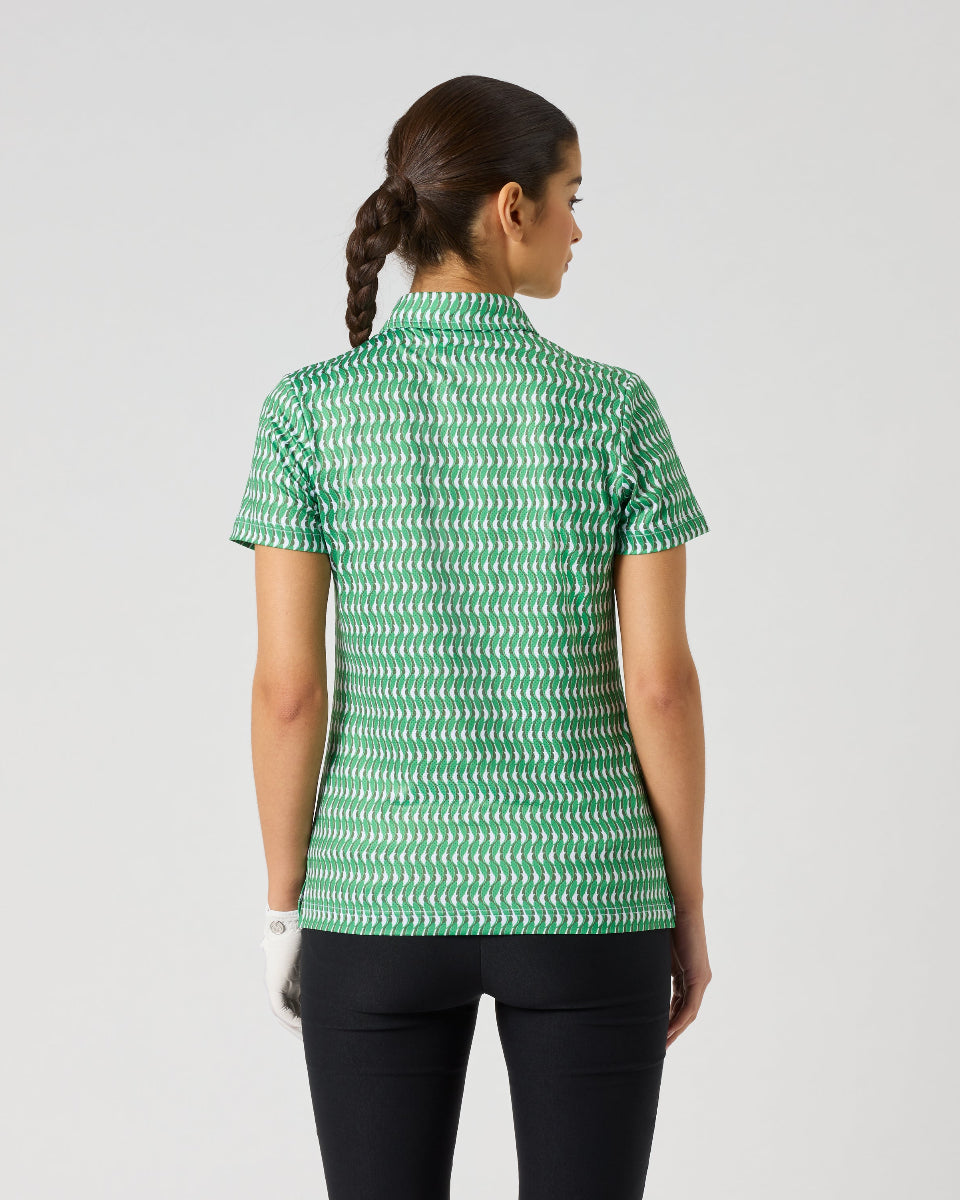 Daily Sports Banana Leaf Printed Air Sleeveless Polo