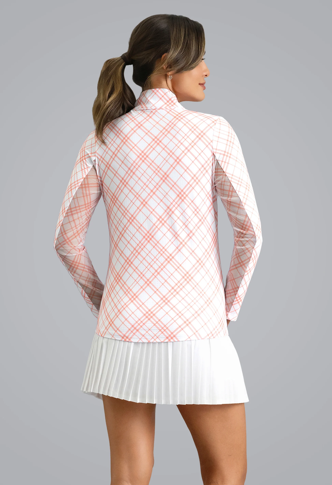 IBKUL Tony Plaid Long Sleeve Mock